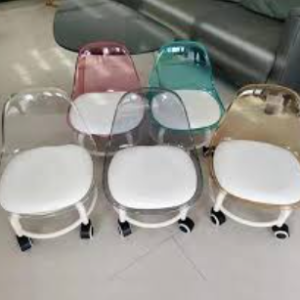 rotatable heavy duty transparent chairs